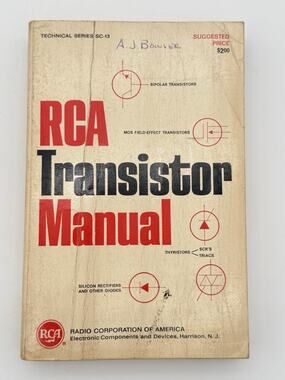 RCA Transistor Manual Technical Series SC-13 Soft Cover 1967 Used